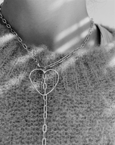 Stine A - Funky Heart Vedhæng - Guldfarvet